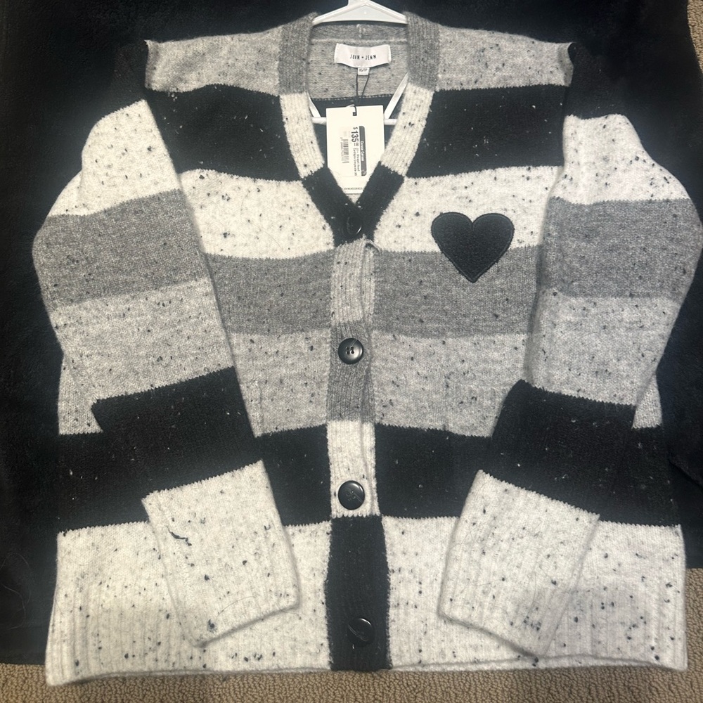 XS but oversize adorable cardigan…perfect for Valentine’s Day!